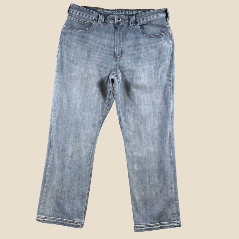 Duluth Trading Co Ballroom Double Flex Jeans Men 37X30 Blue Relaxed Fit Workwear